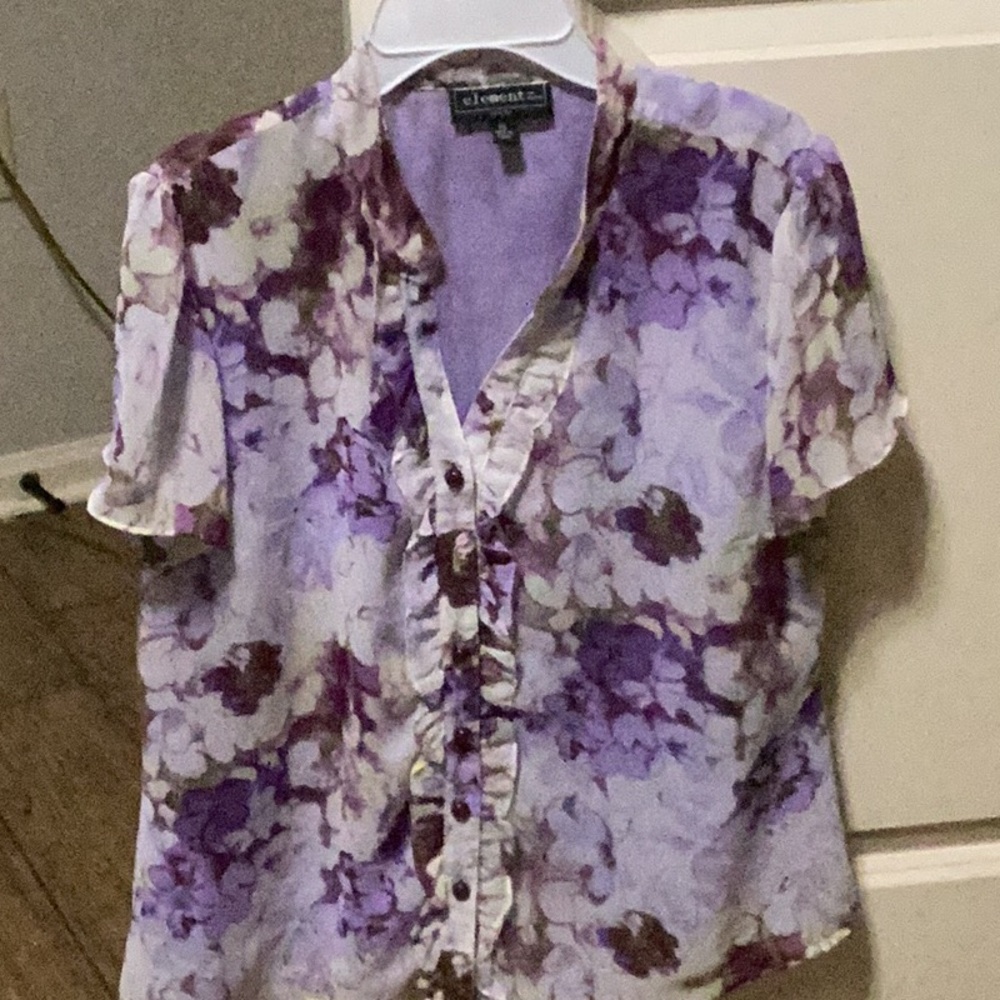 Chico's Purple Floral Women's Top